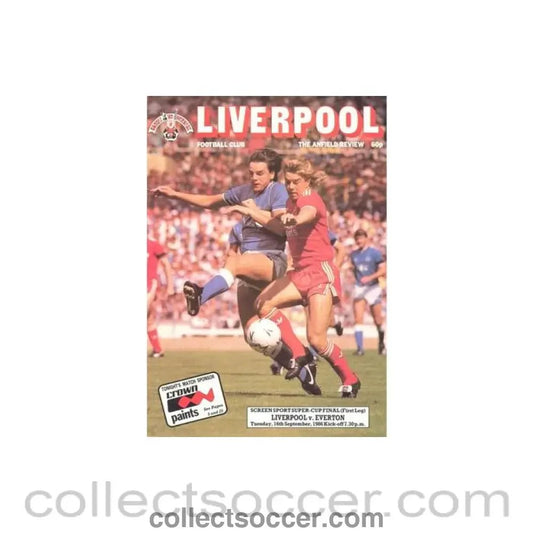 1986 - Liverpool v Everton official programme 16/09/1986 - Collect Soccer