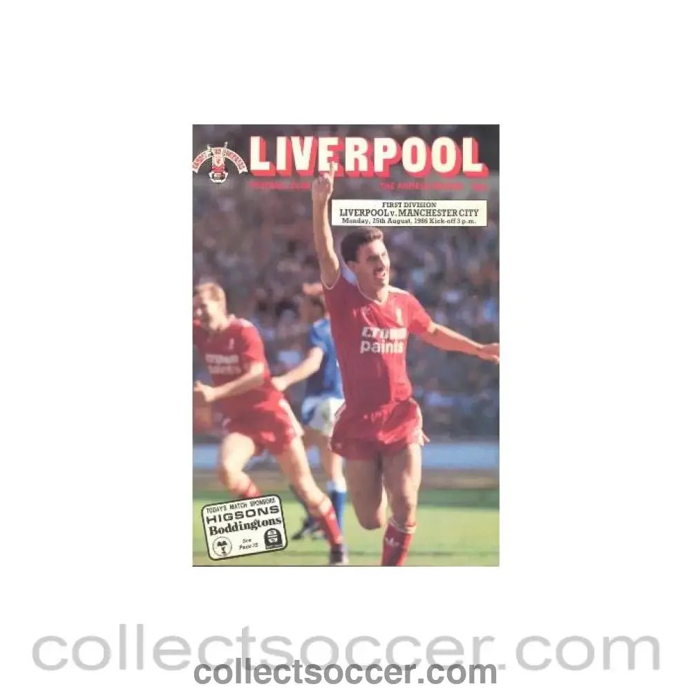 1986 - Liverpool v Manchester City official programme 25/08/1986 - Collect Soccer