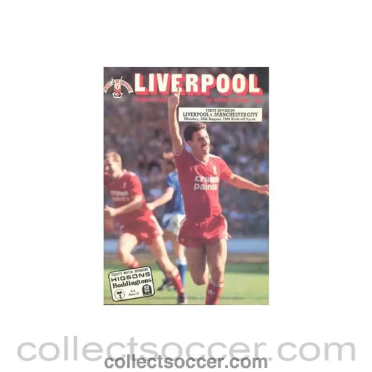1986 - Liverpool v Manchester City official programme 25/08/1986 - Collect Soccer