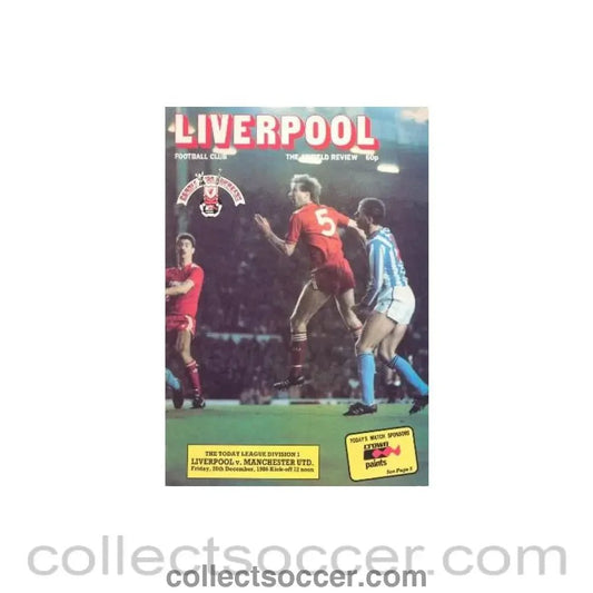1986 - Liverpool v Manchester United official programme 26/12/1986 - Collect Soccer