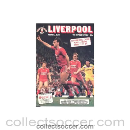 1986 - Liverpool v Oxford United official programme 18/10/1986 - Collect Soccer