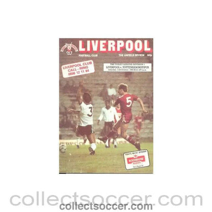 1986 - Liverpool v Tottenham Hotspur official programme 11/10/1986 - Collect Soccer
