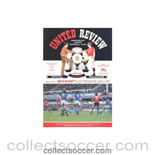 1986 - Manchester United v Chelsea official programme 28/09/1986 - Collect Soccer