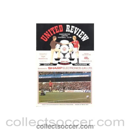 1986 - Manchester United v Manchester City official programme 22/03/1986 - Collect Soccer