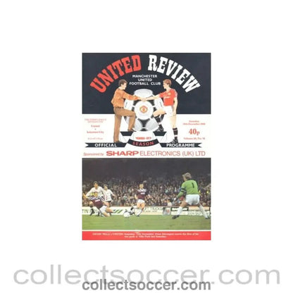 1986 - Manchester United v Leicester City official programme 20/12/1986 - Collect Soccer