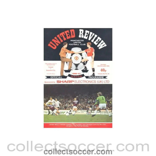 1986 - Manchester United v Leicester City official programme 20/12/1986 - Collect Soccer