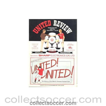 1986 - Manchester United v Leicester City official programme 26/04/1986 - Collect Soccer