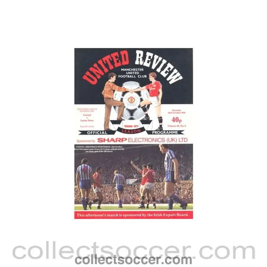 1986 - Manchester United v Luton Town official programme 18/10/1986 - Collect Soccer