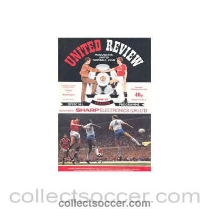 1986 - Manchester United v Southampton official programme 13/09/1986 - Collect Soccer