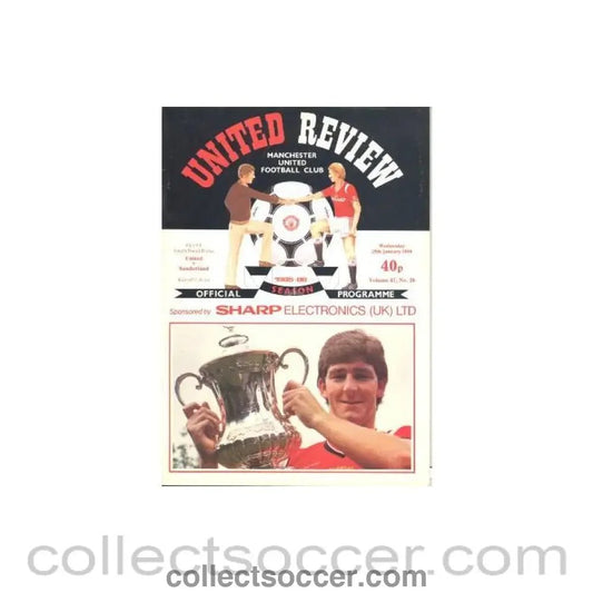 1986 - Manchester United v Sunderland official programme 29/01/1986 - Collect Soccer