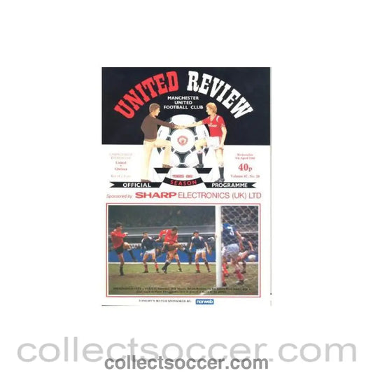1986 - Manchester United vChelsea official programme 09/04/1986