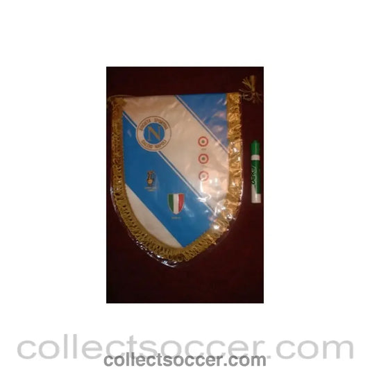 1986 - Naples 1986-1987 large Pennant once property of the football referee Neil Midgley