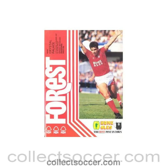1986 - Nottingham Forest v Crystal Palace official programme 05/11/1986 Littlewoods Cup - Collect Soccer