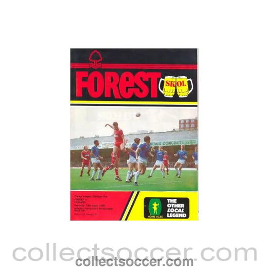 1986 - Nottingham Forest vChelsea official programme 12/04/1986