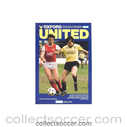 1986 - Oxford United vChelsea official programme 25/08/1986 - Collect Soccer
