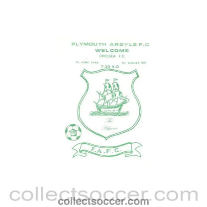 1986 - Plymouth Argyle vChelsea official programme 08/08/1986 - Collect Soccer
