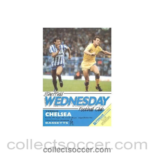 1986 - Sheffield Wednesday vChelsea official programme 30/08/1986 - Collect Soccer