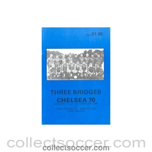 1986 - Three Bridges v Chelsea 70's official programme 26/10/1986 - Collect Soccer