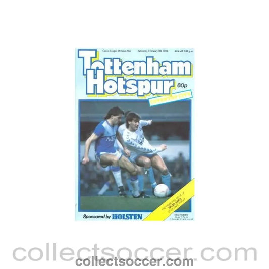 1986 - Tottenham Hotspur v Coventry City official programme 08/02/1986 Canon League - Collect Soccer