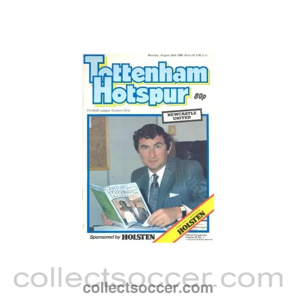 1986 - Tottenham Hotspur v Newcastle United official programme 25/08/1986 Football League - Collect Soccer