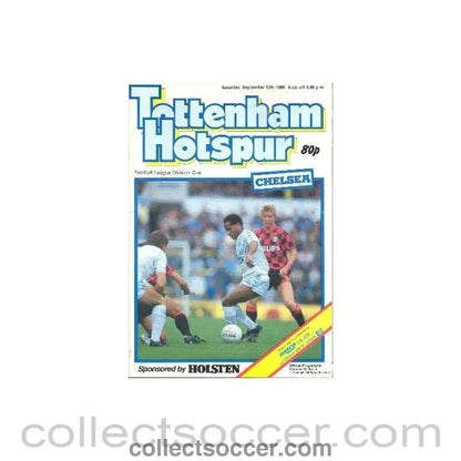 1986 - Tottenham Hotspur vChelsea official programme 13/09/1986 Football League - Collect Soccer