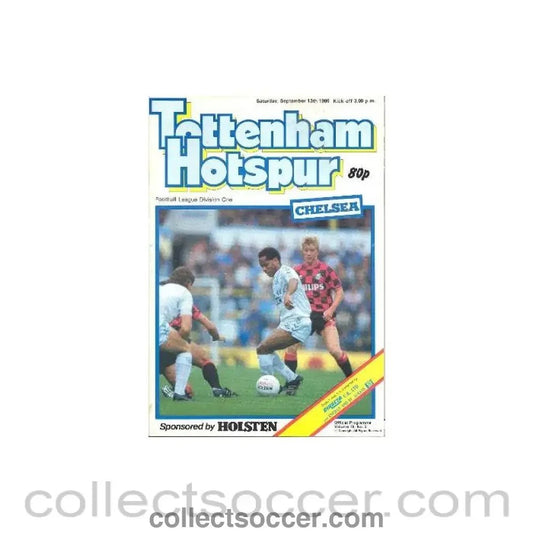 1986 - Tottenham Hotspur vChelsea official programme 13/09/1986 Football League - Collect Soccer