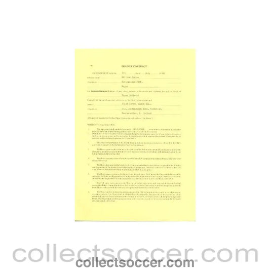 1986 - Trainee Player Contract between Allan Samuel Albert Hall and Wigan Athletic of 07/07/1986