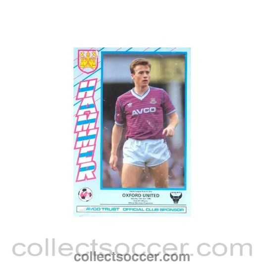 1986 - West Ham United v Oxford United official programme 12/04/1986 - Collect Soccer