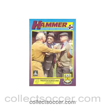 1986 - West Ham United v Preston North End official programme 07/10/1986 Littlewoods Cup - Collect Soccer