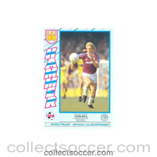 1986 - West Ham United vChelsea official programme 01/01/1986