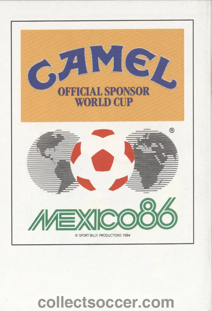 1986 World Cup Camel Pocket Guide
