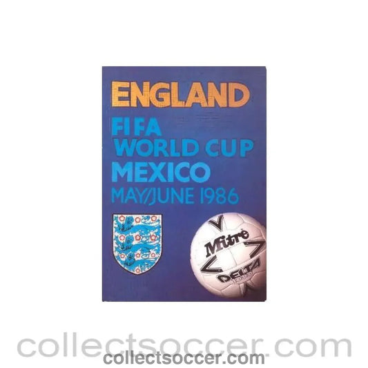 1986 World Cup England Brochure - Collect Soccer