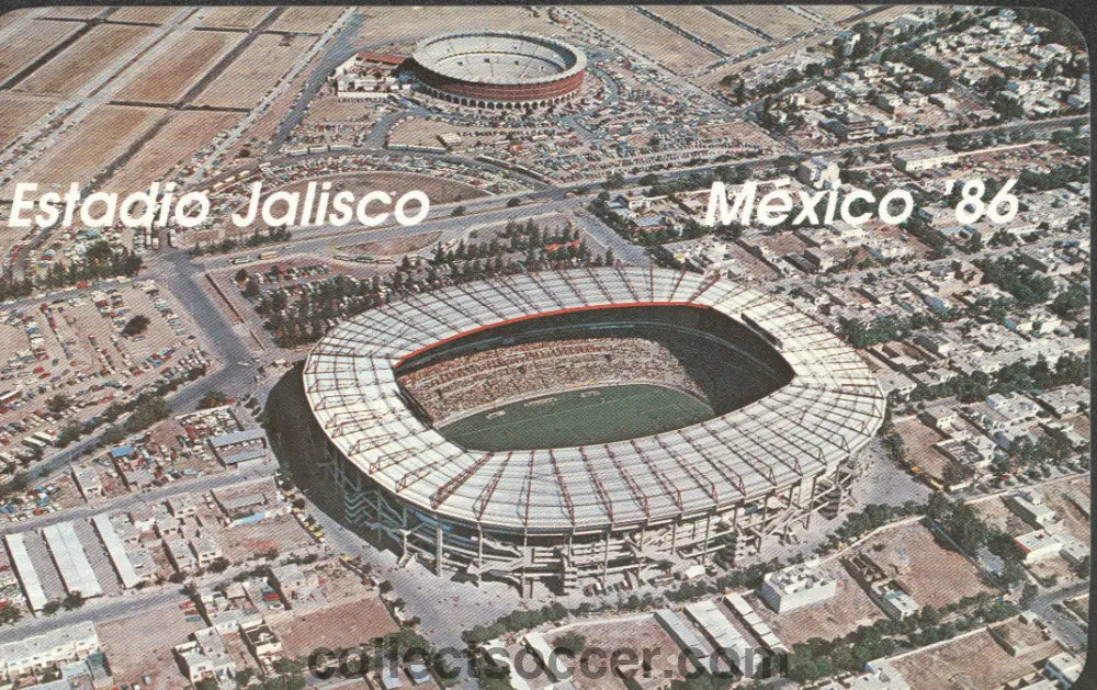 1986 World Cup Official Postcard Jalisco Stadium Aerial View