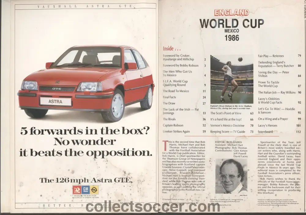 1986 World Cup Rare Hardback Programme issued by the FA - Fully Signed - Collect Soccer