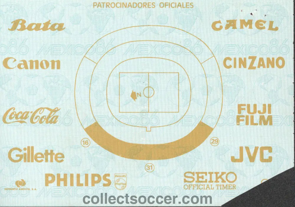1986 World Cup Ticket Quarter Final Brazil v France