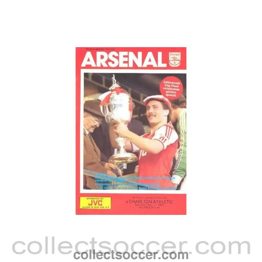 1987 - Arsenal v Charlton Athletic official programme 11/04/1987 League Cup
