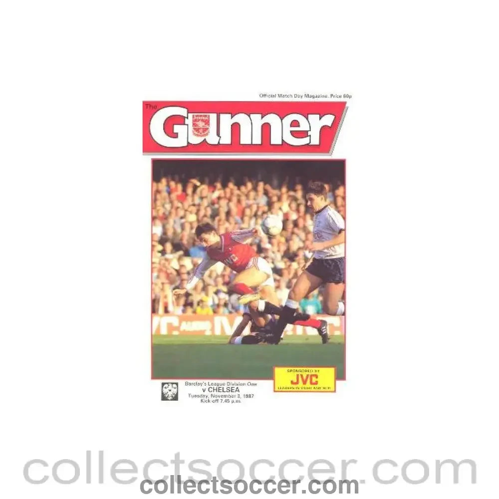 1987 - Arsenal v Chelsea official programme 03/11/1987 League Cup