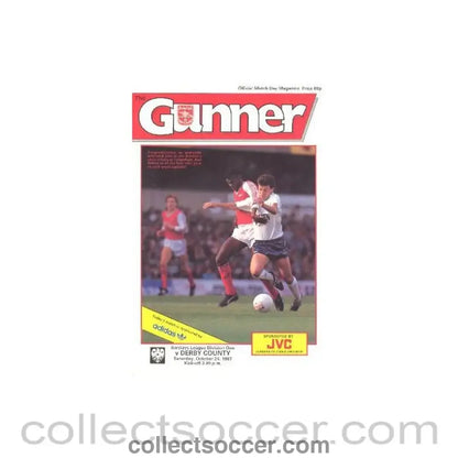 1987 - Arsenal v Derby County official programme 24/10/1987 League Cup