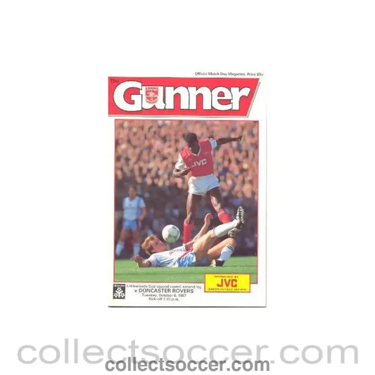 1987 - Arsenal v Doncaster Rovers official programme 06/10/1987 Littlewoods Cup