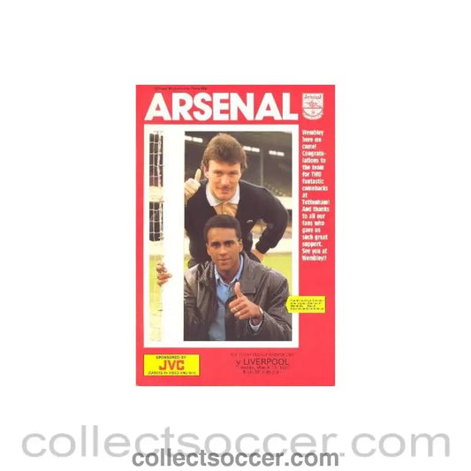 1987 - Arsenal v Liverpool official programme 10/03/1987 League Cup