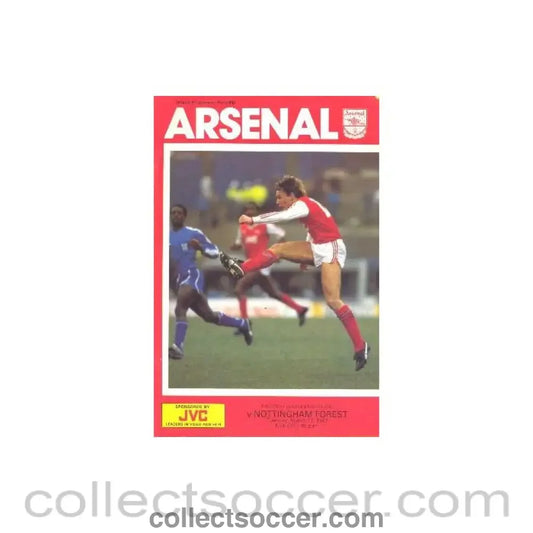 1987 - Arsenal v Nottingham Forest official programme 17/03/1987 League Cup
