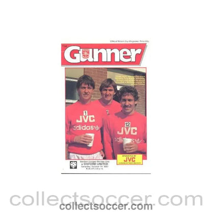1987 - Arsenal v Oxford United official programme 10/10/1987 League Cup