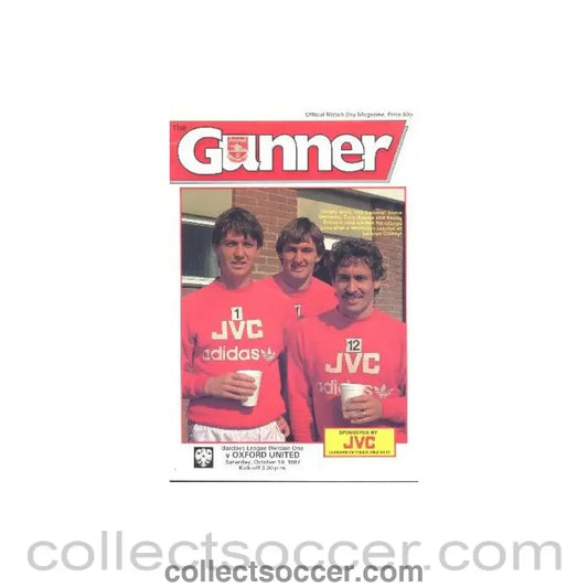 1987 - Arsenal v Oxford United official programme 10/10/1987 League Cup