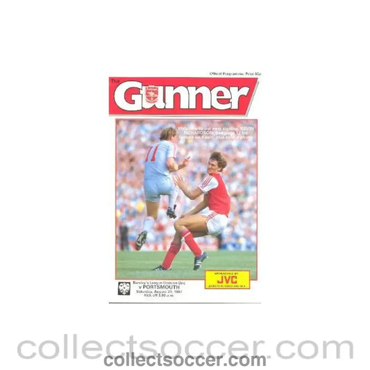 1987 - Arsenal v Portsmouth official programme 29/08/1987 League Cup
