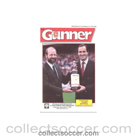 1987 - Arsenal v Sheffield Wednesday official programme 05/12/1987 League Cup