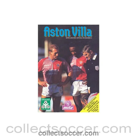 1987 - Aston Villa v Tottenham Hotspur official programme 28/10/1987 Littlewoods Cup - Collect Soccer