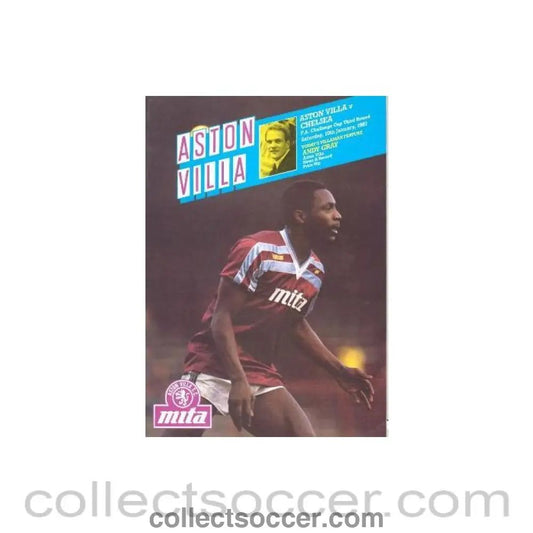 1987 - Aston Villa vChelsea official programme 10/01/1987 - Collect Soccer