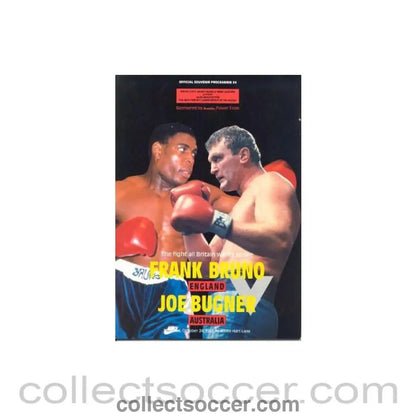 1987 - Boxing Match - Frank Bruno, England v Joe Bugner, Australia on 24/10/1987 official souvenir programme - Collect Soccer