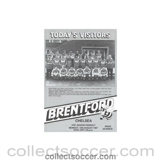 1987 - Brentford vChelsea official programme 10/08/1987