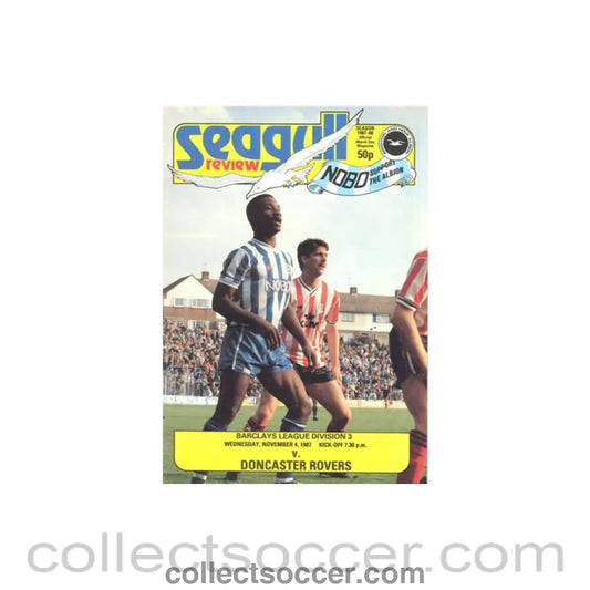 1987 - Brighton & Hove Albion v Doncaster Rovers official programme 04/11/1987 Football League